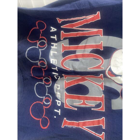 Vintage Disney Shirt Men's Large Blue Mickey Unlimited Graphic T-Shirt One Size - Picture 3 of 7